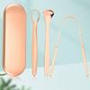 Stainless Steel Tongue Scraper Cleaner Travel Handy Case Fresh Breath Cleaning Coated Oral Hygiene Scrapper Cleaning Tools
