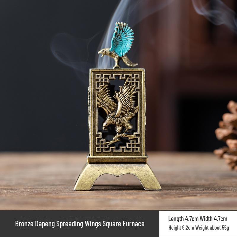 Vertical Baifu Hollow Creative Alloy Incense Burner - Office Decor
