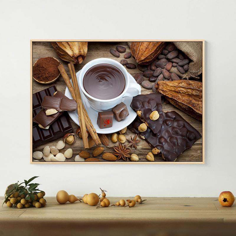 Chocolate Choco Candy Canvas Painting Nut Pôsteres e impressões Arte de parede para sobremesas Loja Café Decoração de parede Decoração de sala de estar