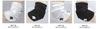DESCENTE Volleyball Elbow Support Pad Black x White (Left) (BLK) DVB-8610L