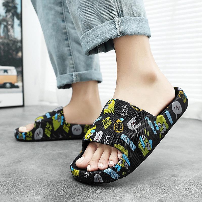 EVA Hausschuhe für Damen Sommer Eltern-Kind Niedliches Küken Dicksohlige Ein-Wort-Hausschuhe Modische Indoor- und Outdoor-Trend-Hausschuhe für Herren