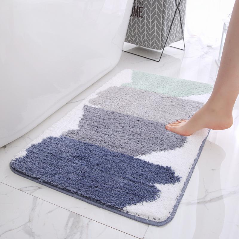 Nordic Absorbent Non-Slip Bathroom Mat for Doorway and Toilet 