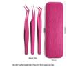 Non-stick Tweezers for False Eyelashes - Beginner & Professional Lash Artist Tool, Golden Feather Clip