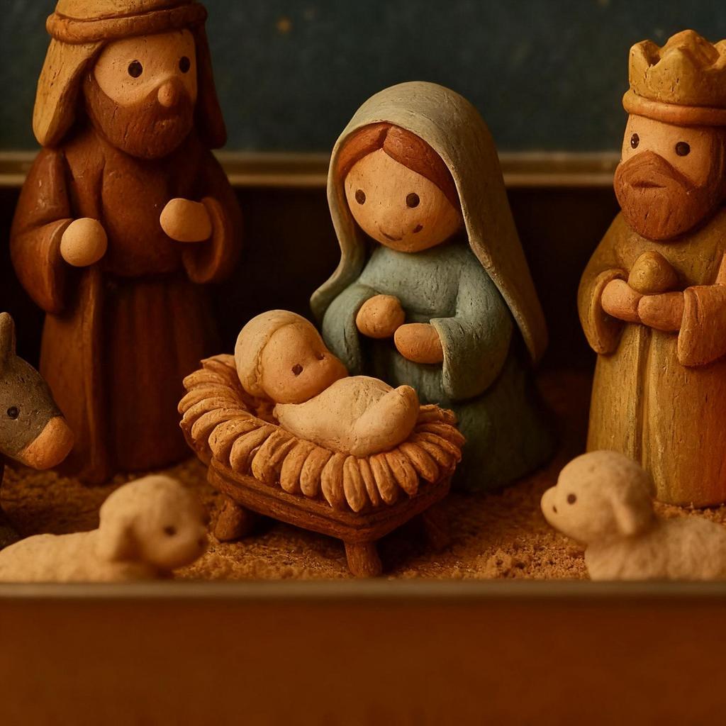 Christmas Nativity Decorations Nativity Set In A Tin Box Holy Family Jesus Birth Decoration For Home Office Bedroom Entrance