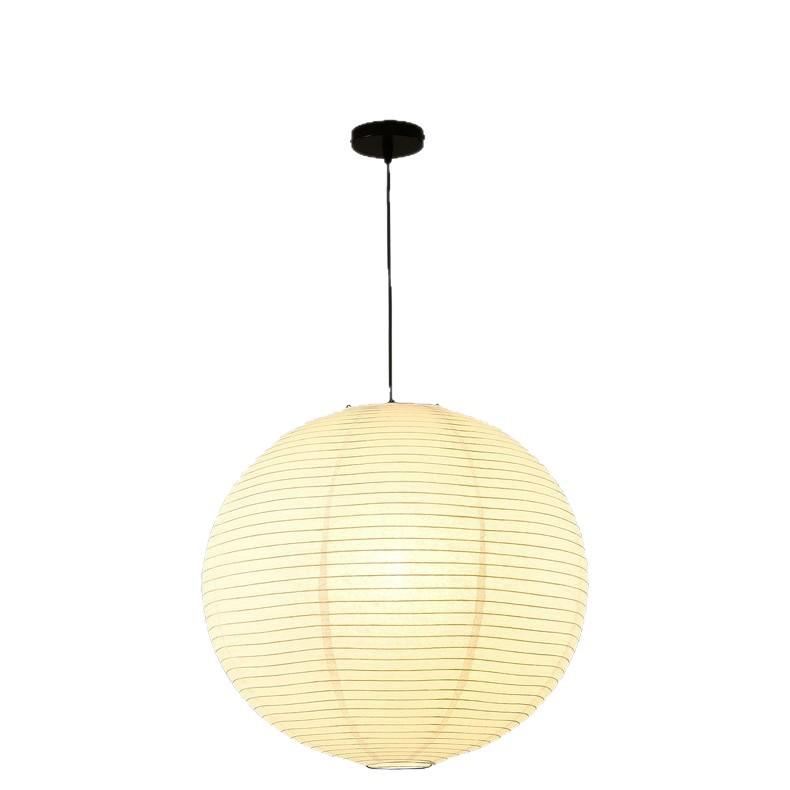 Isamu Noguchi Round Paper Lantern: Vintage Japanese Style Pendant Light for Bedroom, Hotel, Guesthouse, or Bar.