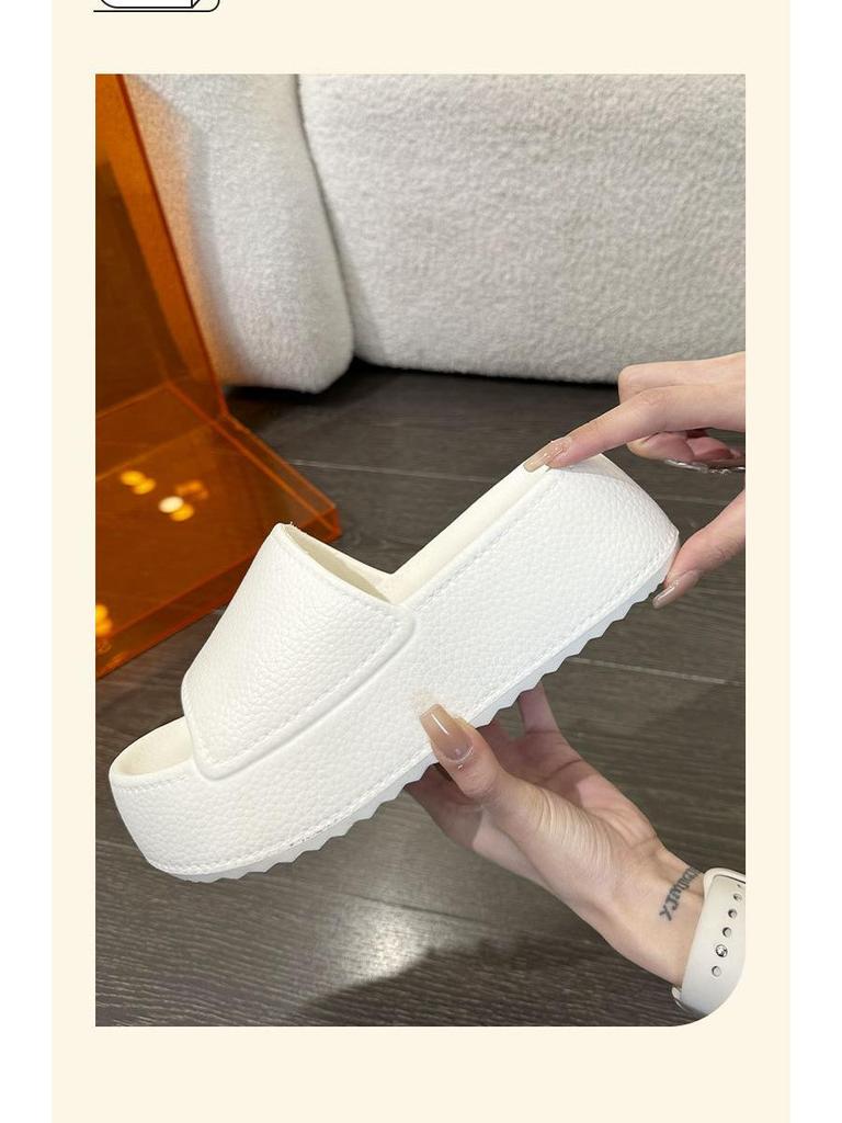 2024 Women's Thick-Soled Height-Boosting Slippers - Summer Outdoor Casual Versatile Beach Comfort Slippers