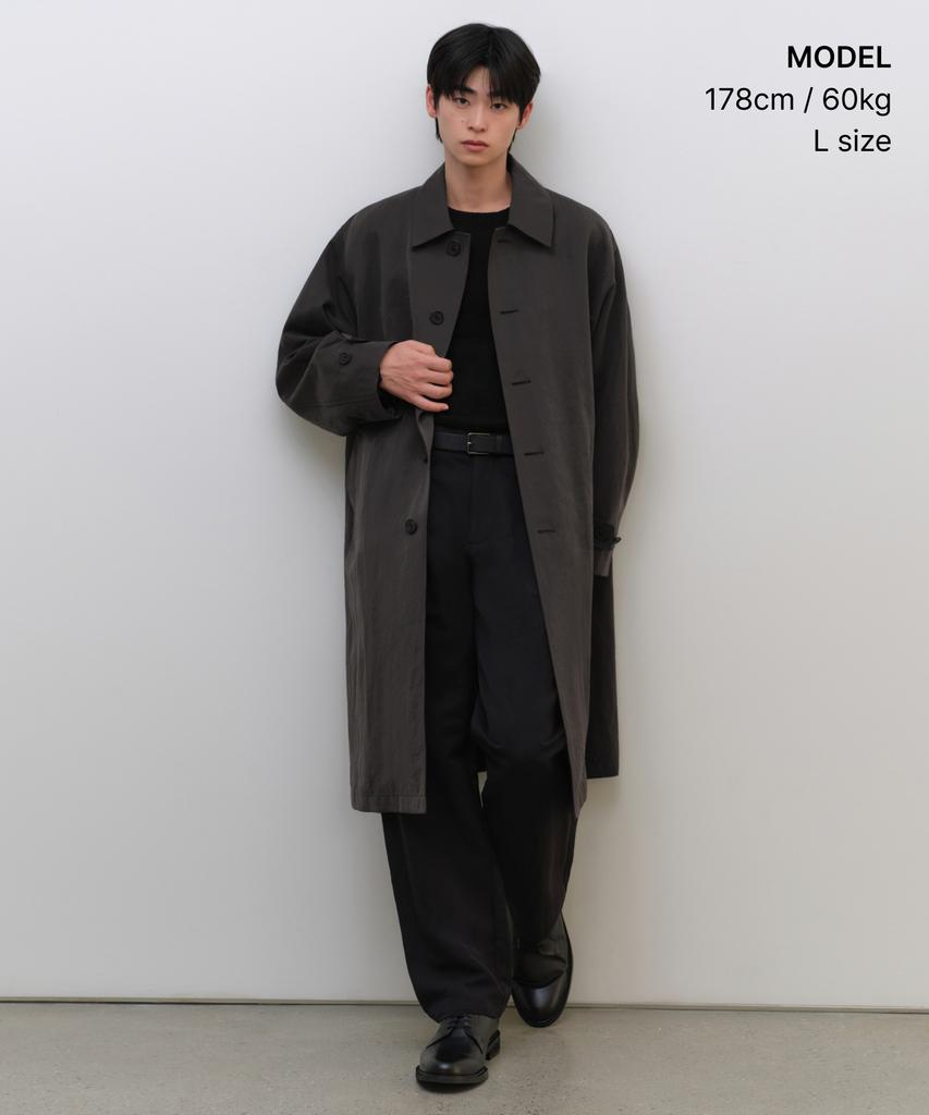 Musinsa Standard [City Workers] Karmor Single Trench Coat [Grey]