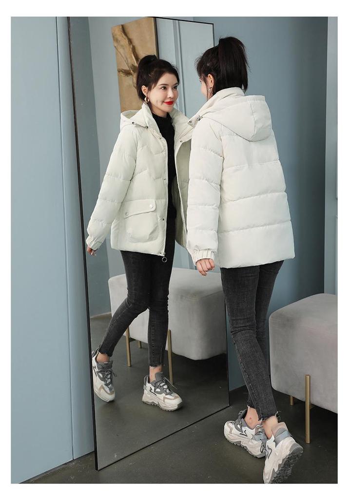 2025 Women's Mid-length Korean Style Loose Down Puffer Jacket - Stylish, Thickened, and Versatile Cotton Coat