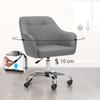 SONGMICS Office Chair, Comfortable Desk Chair, Height-Adjustable Computer Chair, Holds up to 120 kg, Steel Frame, Imitation Linen, Breathable