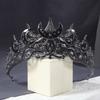 Vintage Style Queen Crown Black Color Baroque Crown Dark Star Headpiece  for Women