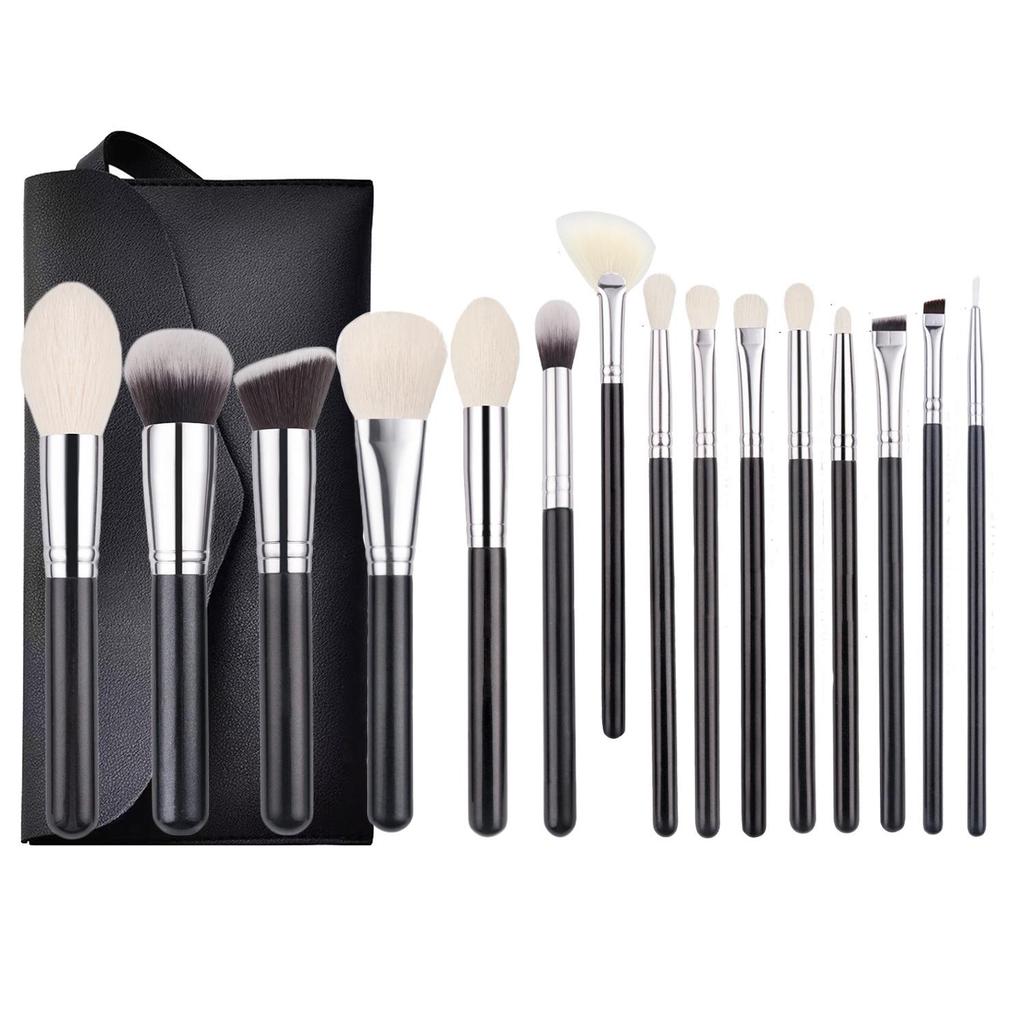 15-teiliges Make-up-Pinselset: Weiche Pinsel mit Puder- und Lidschattenpinseln für die Schönheit.