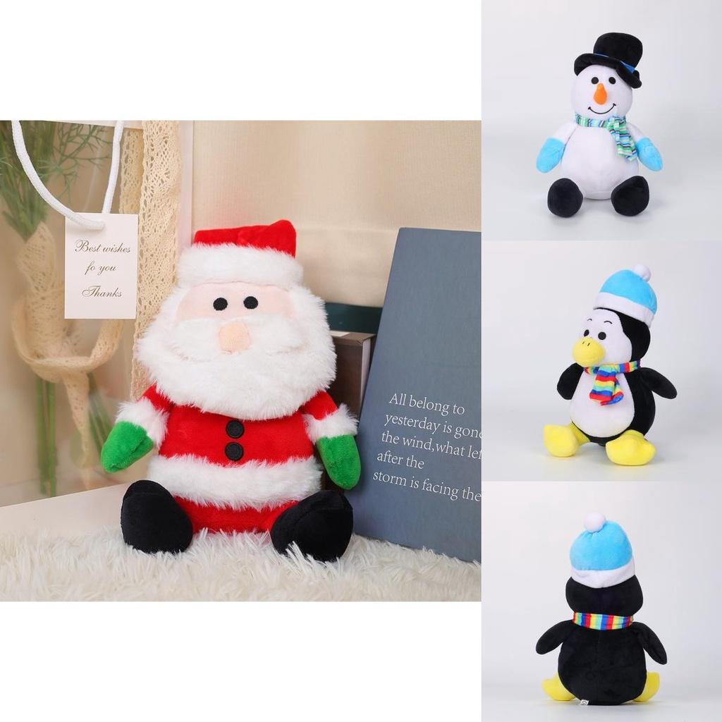 Festive Christmas Doll Soft Plush Toy Santa Claus Penguin Snowman Reindeer 21cm
