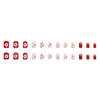 Rich Rabbit Red Floral Removable Wearable Nail Stickers for Pregnant Women - Long-Lasting, Short-Style