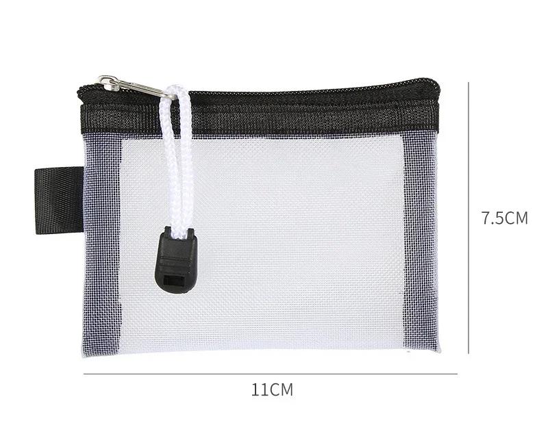 Mesh Makeup Bag Mini Zipper Women Cosmetic Organizer Coin Purse Cute Wallet Small Storage Pouch