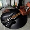 Elektrische Gitarre Klassische Gitarre Runder Teppich für Wohnzimmer Schlafzimmer Kinderzimmer Dekoration, Haustierbereich Teppich Rutschfeste Bodenmatte