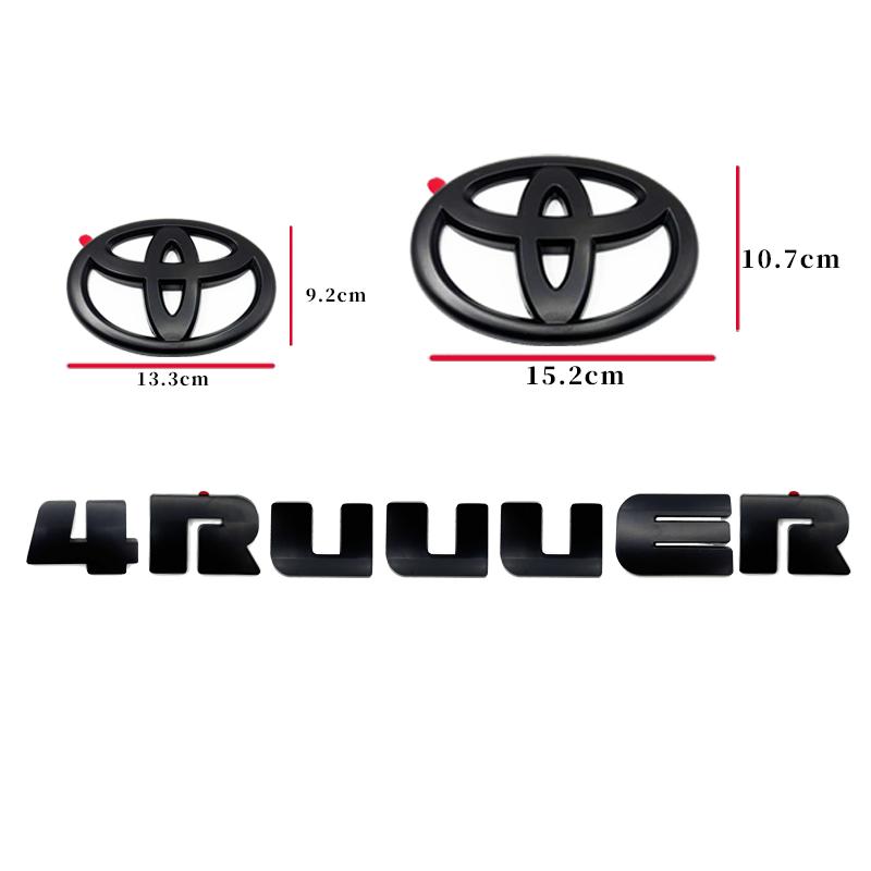 3D ABS 4Runner Letters Emblem Badge Sticker Rear Tailgate Trunk Logo Decal Car Styling Exterior Accessories For Toyota 4Runner