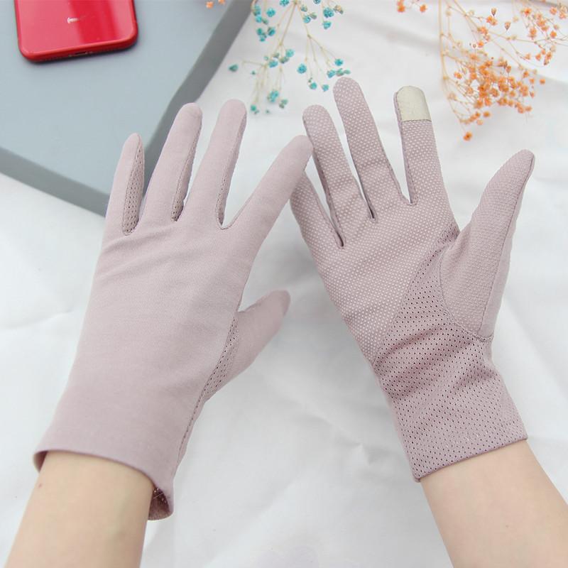 Summer Sun Proof Cotton Sweat Absorbent Breathable Touch Screen Anti Ultraviolet Gloves Non Slip Gloves.