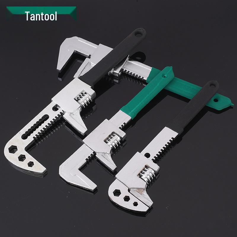 F-type Multifunctional Black Adjustable Open-end Wrench with Large Opening for Water Heating