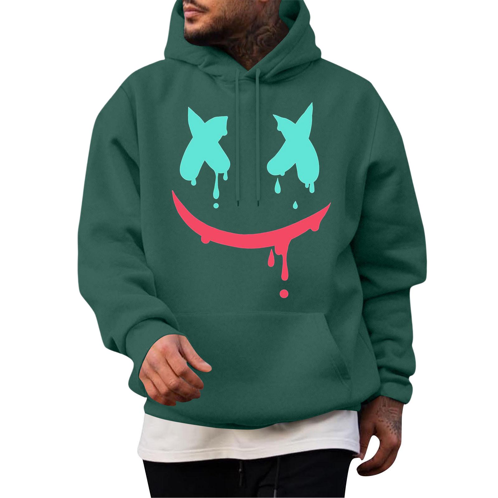 

Мужская повседневная толстовка модная толстовка с капюшоном для отдыха топы подростковая уличная мода рубашка с длинным рукавом теплая M