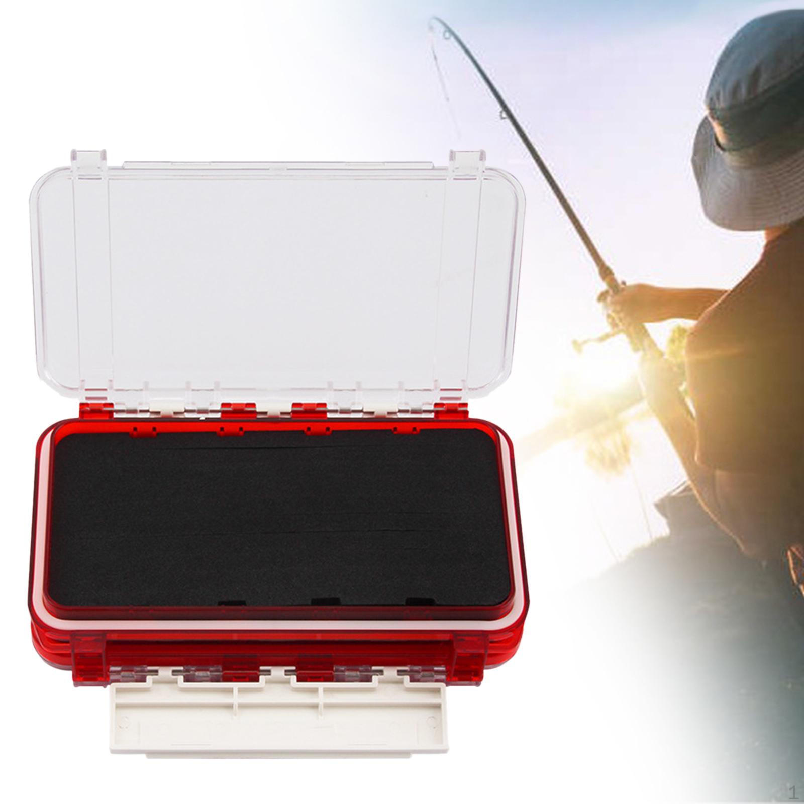 

Кейс для рыболовных снастей с двусторонним прочным для путешествующего энтузиаста на открытом воздухе синий красный