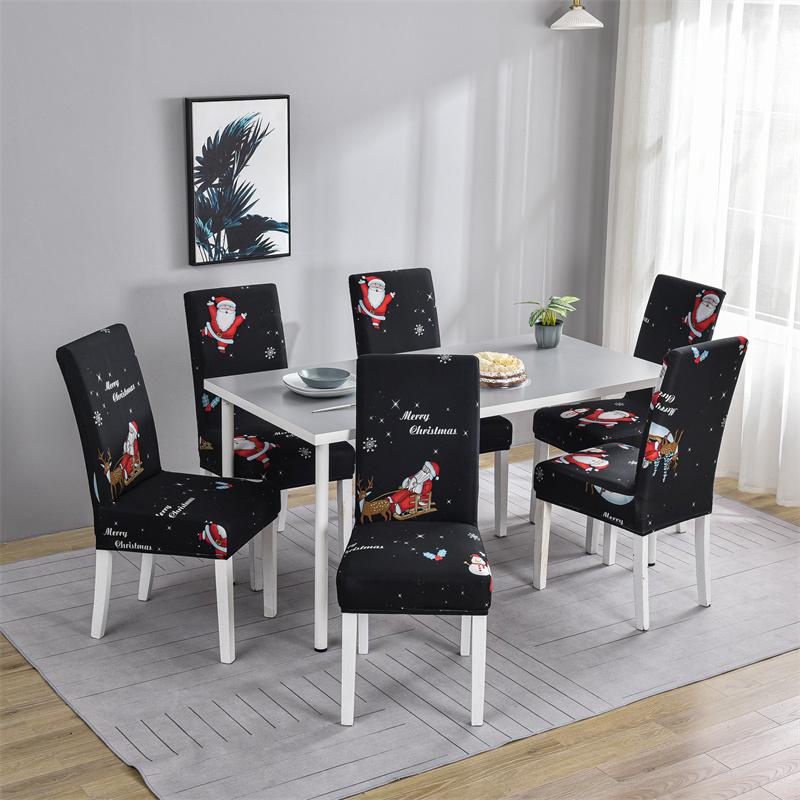 34 Color Christmas Chair Covers Dining Room Stretch Seat Protector Chair Covers for Kitchen Office Hotel Banquet Ceremony Party 2/4/6 Pieces