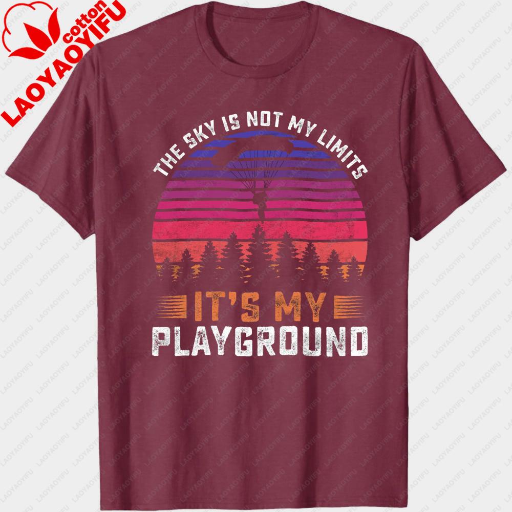 The Sky Is Not My Limits Its My Playground Graphic T Shirt Unisex Summer Cotton Short Sleeve Sky Player Meme Casual Daily Outfit