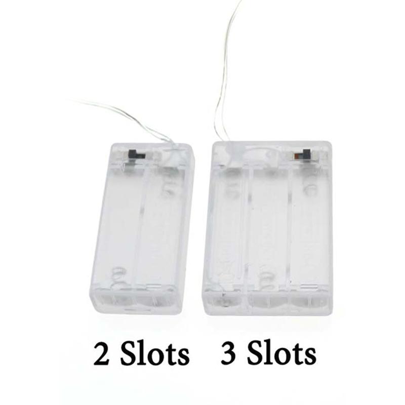 Aa Power Battery Storage Case Box Holder 2 3 Slots Aa Battery Socket With Wire