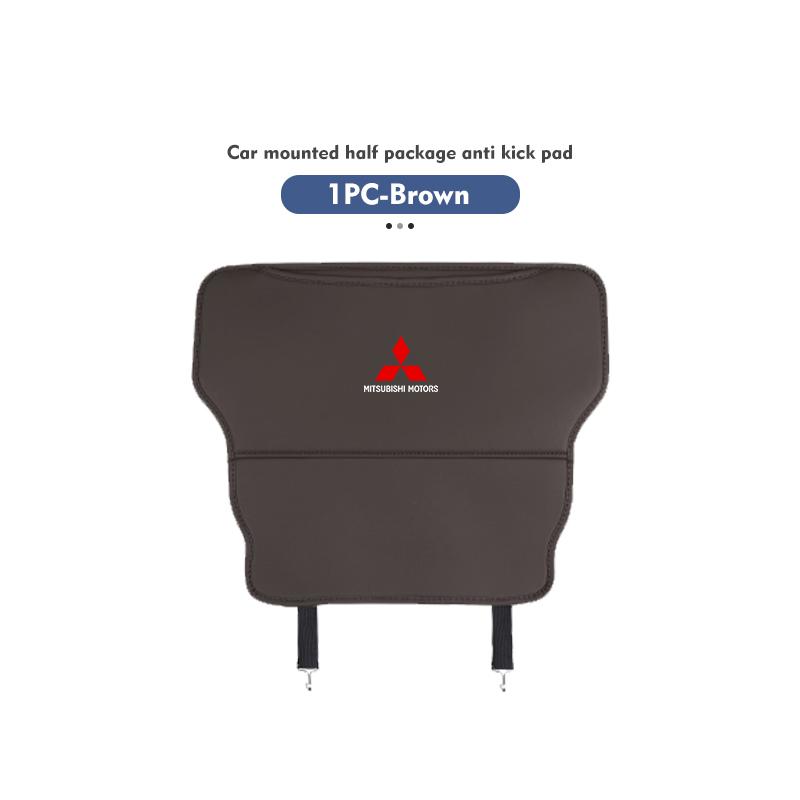 Car Seat Back Anti-Kick Mats Leather Organizer Protector Cover For Mitsubishi Outlander Pajero Sport Lancer EX ASX L200 Eclipse