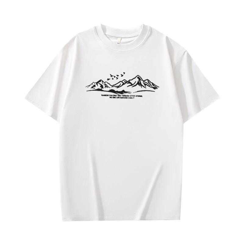 Cotton Short Sleeve T Shirt Fashion All Match Breathable Summer Sport T-shirt Men Top
