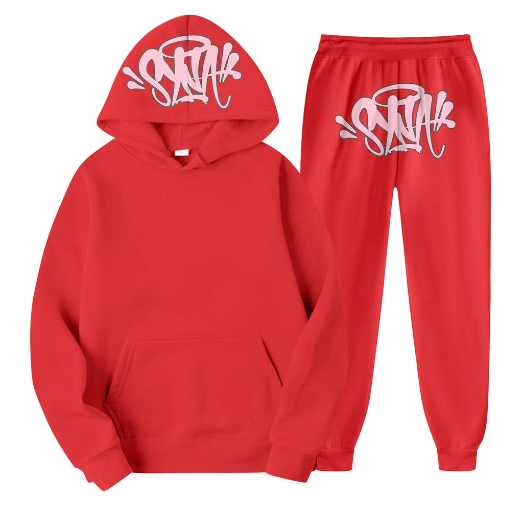 Women's Hooded Long Sleeve Long Pants Letter Printed Sports Sweatshirt Set