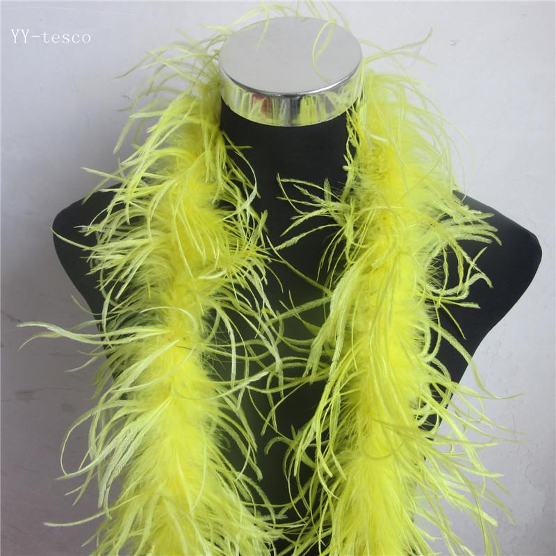 2 Meter Fluffy Ostrich Feather Boa Skirt Costumes/Trim for Party/Costume Craft Ostrich Feather In Wedding Decorations