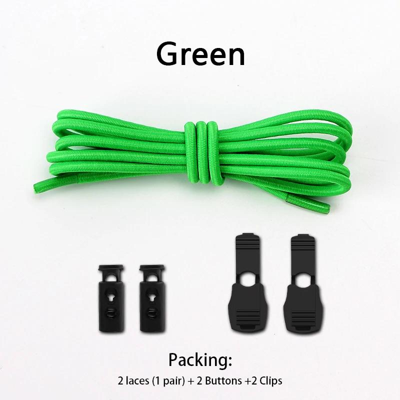 Solid Elastic Shoe Laces Sneakers Tennis Lock Shoelaces Without Ties Adult Kids Round Shoelace Rubber Bands for Shoes Accesories