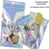 Iridescent Self-Sealing Zipper Bag for Jewelry, Cosmetics, and Electronics
