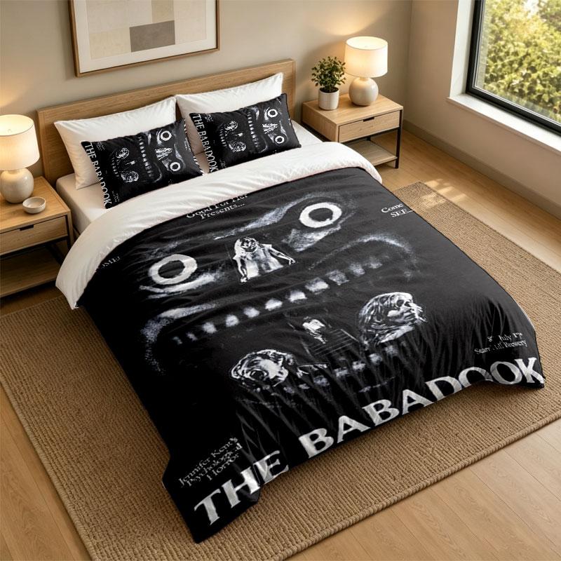 3Pcs Bedding SetThe Babadook Soft Bed Sheet and Two Pillowcases Home Bedroom Decor