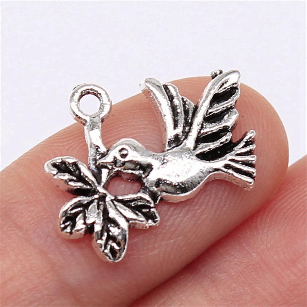 

Чоловічі ювелірні вироби з підвісками «Пташки» Масивні персоналізовані товари для мистецтва A46-10pcs-15x20mm