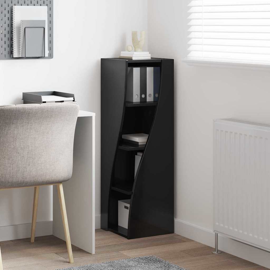 Corner Cabinet Black 32 x 32 x 102 cm Engineered Wood