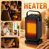 Compact 800W Ceramic Heater for Bedroom, Portable Fan Heater for Home Indoor Use