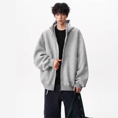 Hooded Sweater Men's and Women's Autumn Trendy Brand Splicing Design Sense Casual Loose Couple Zipper Shirt