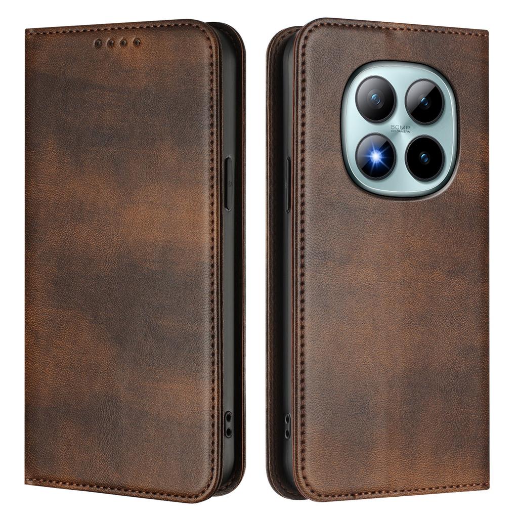 Für Xiaomi Redmi Note 15 Pro+ 5G Brieftaschenkoffer Retro-Textur RFID-Blockierung Leder-Handyhülle