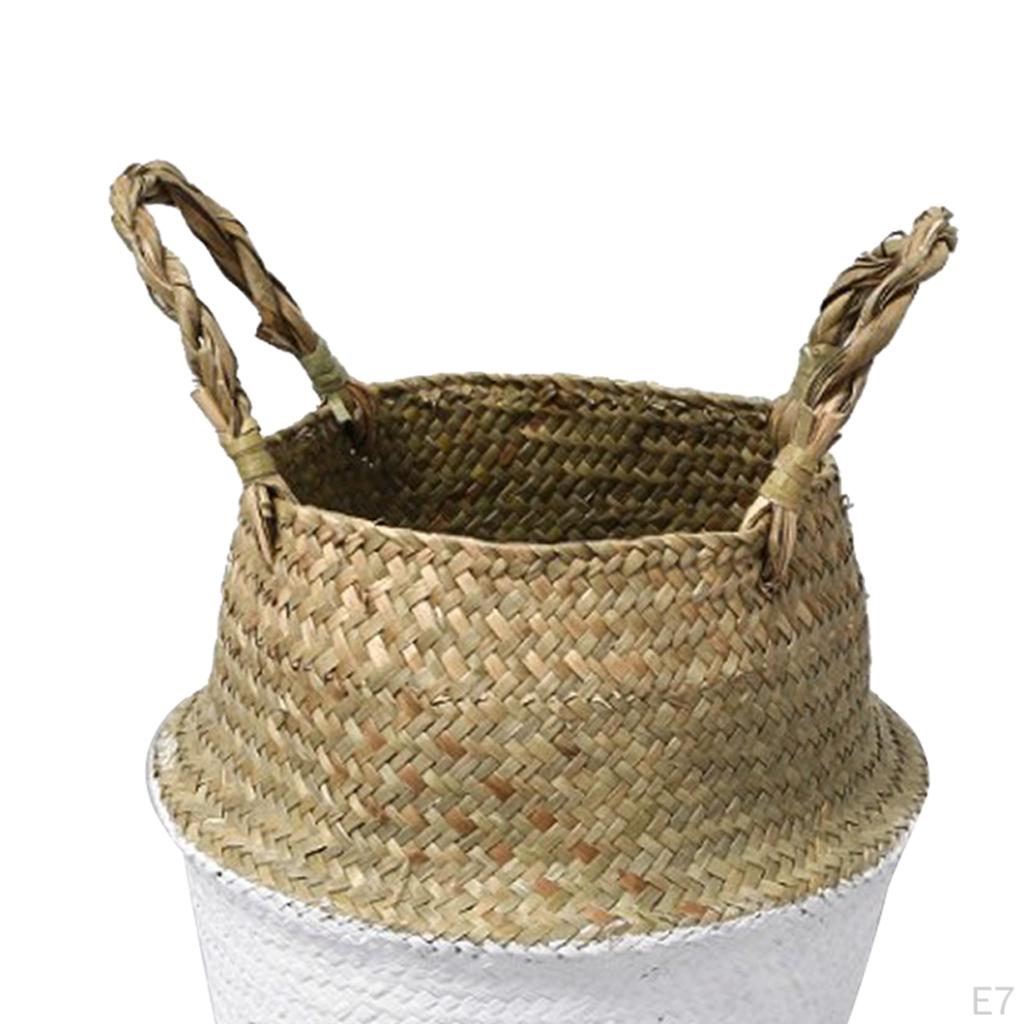 Belly Basket Panier Storage Plant Pot Collapsible Nursery Laundry Tote Bag with Handles