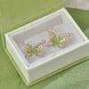Butterfly Stud Earrings Olive Green Zircon Gemstone Ear Studs Butterfly Earrings Women Jewelry Gift for Birthdays Anniversaries