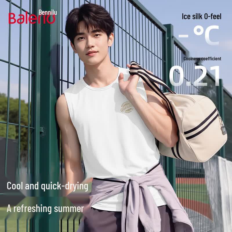 Baleno Men s Loose Fit Cooling Sleeveless T-Shirt L