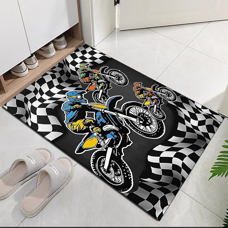 off-road motorcycles Printed Carpet, for Office Chair Living Room Bedroom Kitchen Room Decor Gifts.
