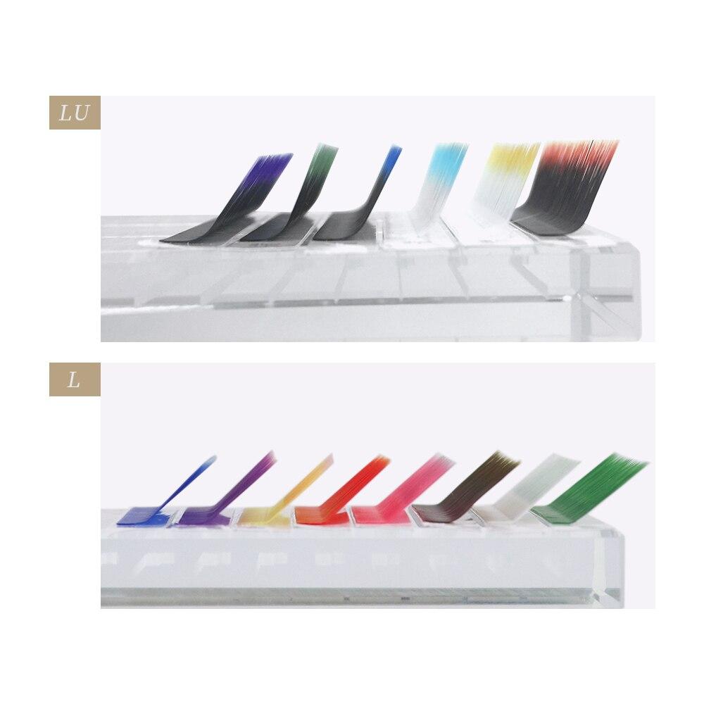 GAHAMACA Wimpernverlängerung mit Farbverlauf, Wimpernverlängerung, Ombre-Wimpern, 0,07 mm, C/D/LCurl 8–14 mm