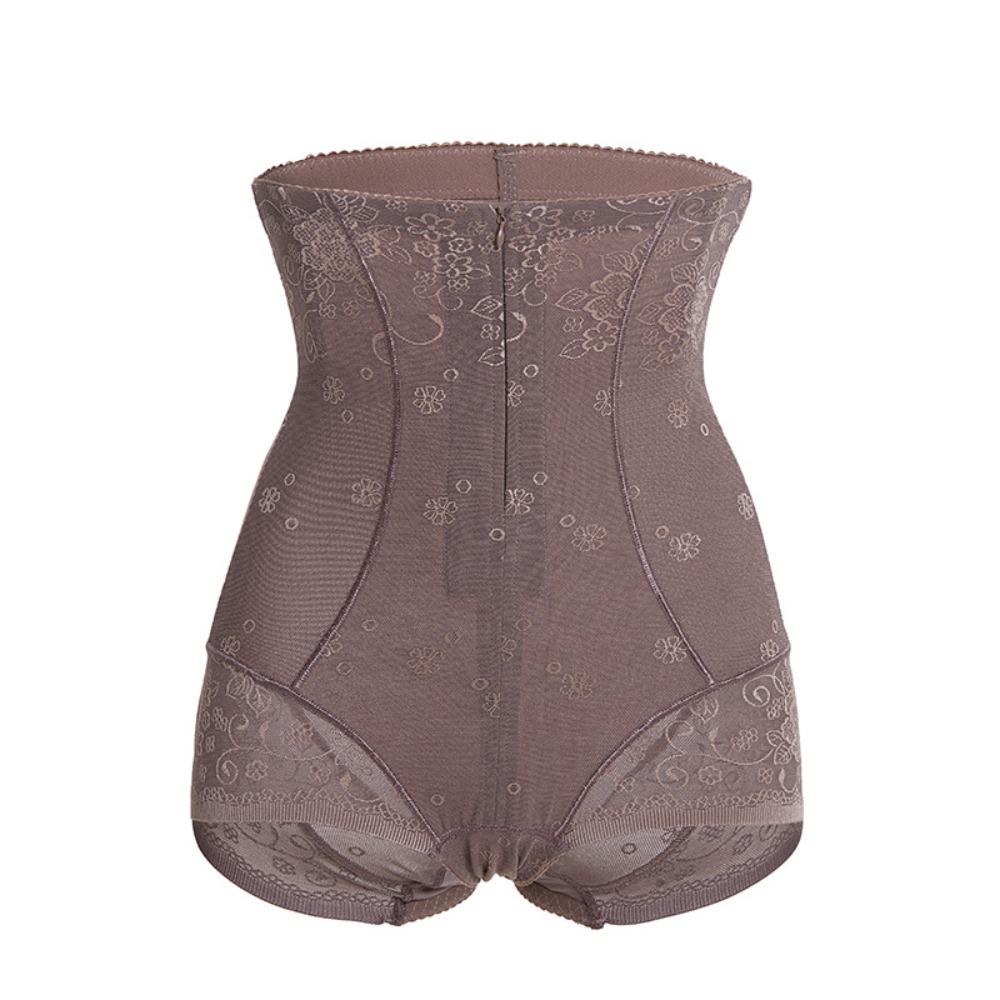 

Buckle Zipper Slimming Shapewear High Waist Tummy Control Underwear Body Shaping Underpants Female XXXL кавовий