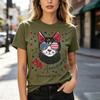 USA 250th Anniversary 17762026 T Shirt Retro American Flag Cat Graphic Tee Unisex Unisex Soft 100 Cotton Crew Neck Short Sleeve