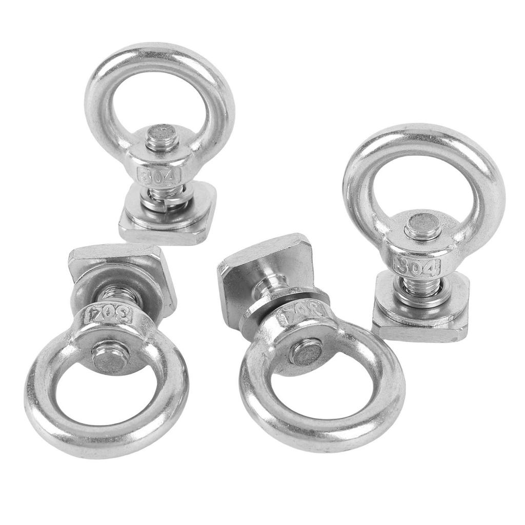 4 STÜCKE T-Nut-Befestigung Zurröse M8 Robustes Edelstahl T-Nut-Schraube Zurrringe zum Halten