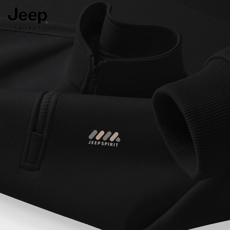 

JEEP SPIRIT Men s 2025 Autumn/Winter Plush Half-Zip Pullover 2XL (185)