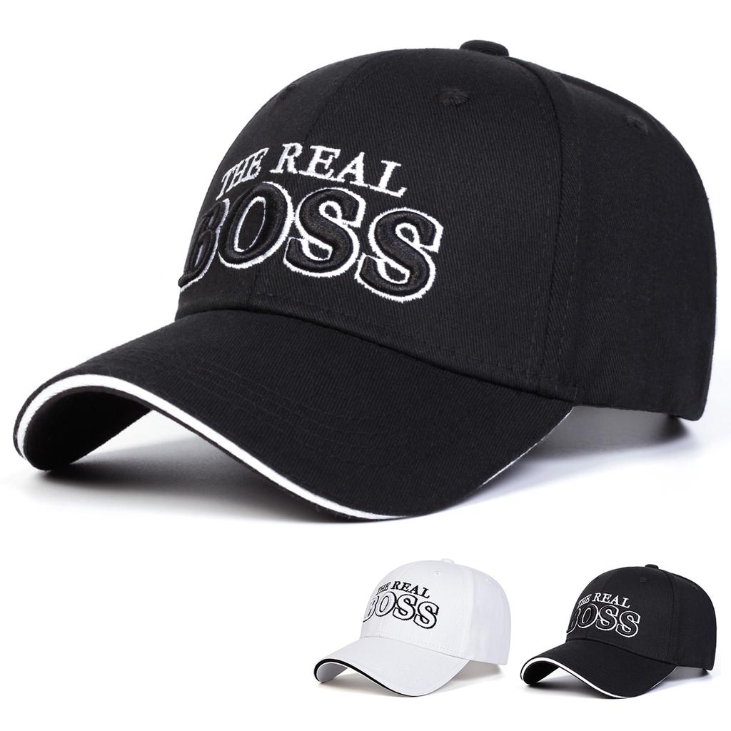 Berretti da Baseball Unisex Ricamo Lettere THE REAL BOSS Primavera e Autunno Outdoor Regolabili Casual Cappelli Cappello Hip Hop Cappello Parasole