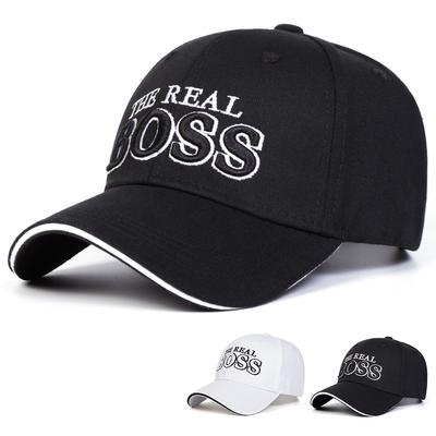 Unisex DER ECHTE BOSS Buchstabenstickerei Baseballkappen Frühling und Herbst Outdoor Verstellbare Freizeitkappen Hip Hop Hut Sonnenschutzhut